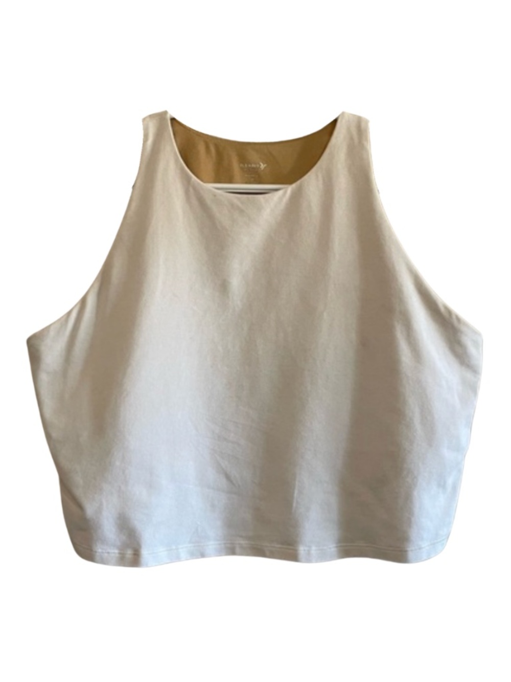 4/$20➡️ Old Navy Active PowerChill White Cropped Tank Bra – Size 2X Fair *Flaws